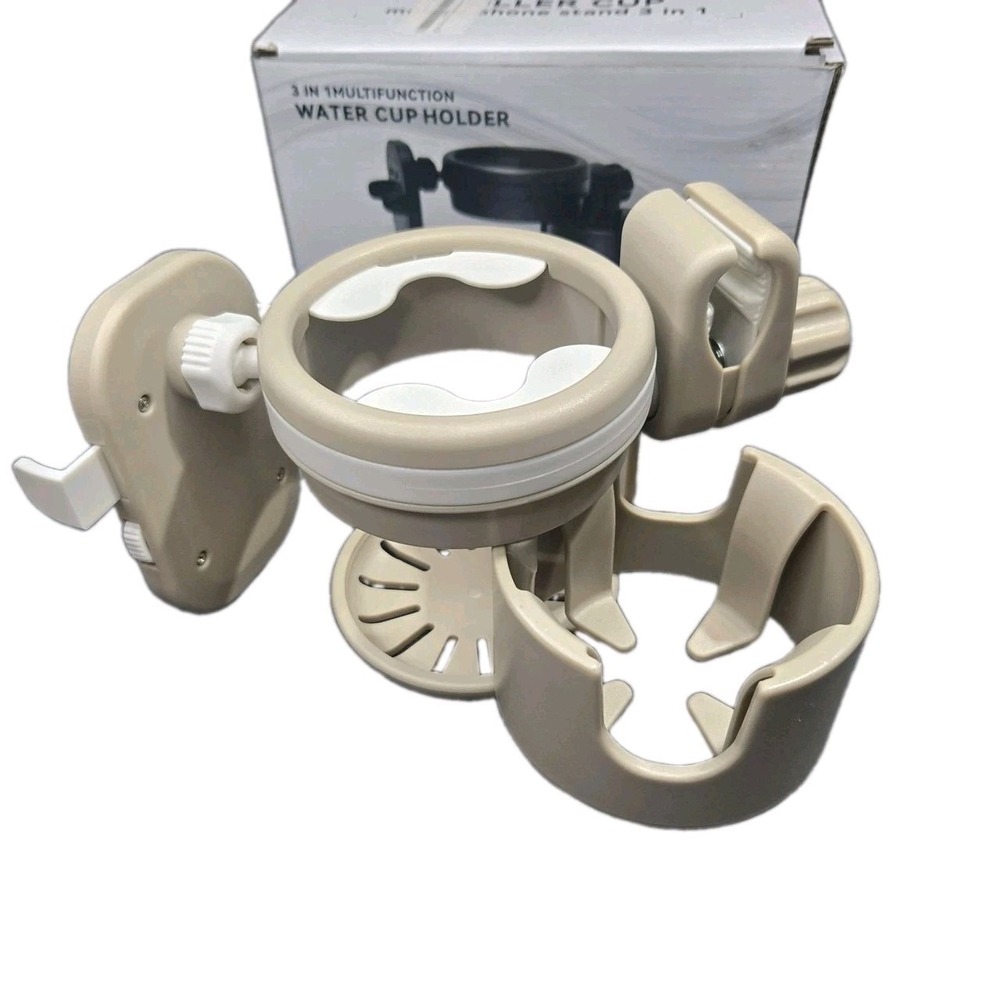 Stroller Cup Holder, 3-In-1 Bottle Holder with Phone Holder